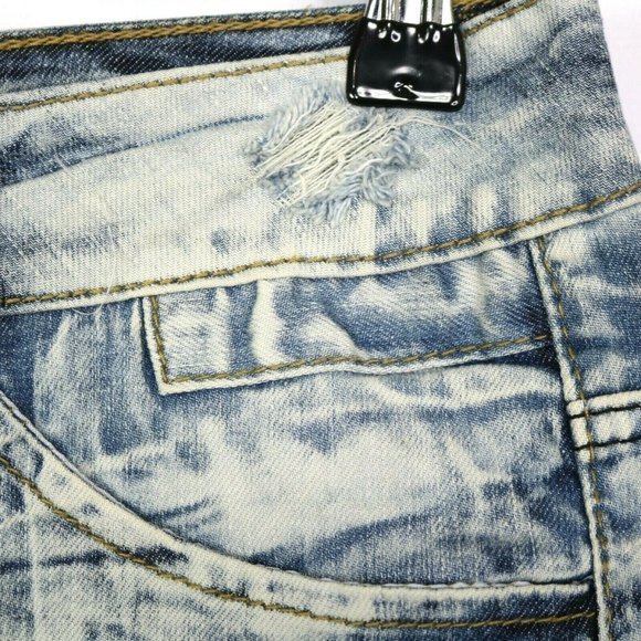 West 36th‎ Booty Cut Off Jean Shorts Stretch Distressed L Large - Picture 10 of 10